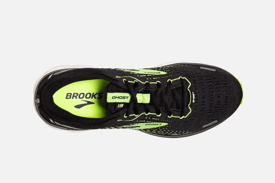 Brooks Running Shoes Mens Black/Green - Ghost 13 Road - 7931-ENOYP